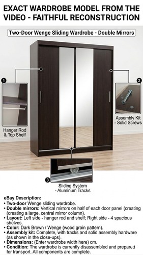 Wardrobe with sliding doors - wardrobe,