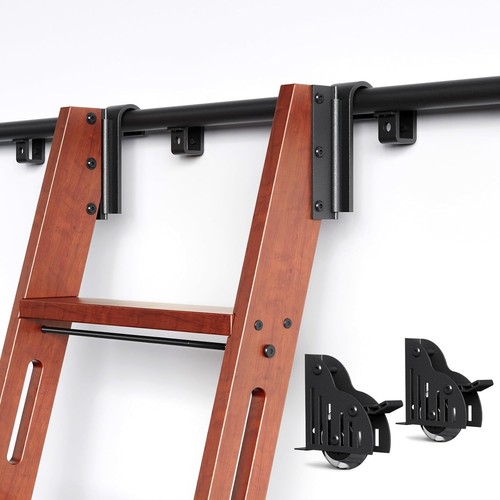 8ft rolling library ladder - 8ft,