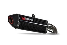 Scorpion Exhaust Serket Parallel Slip-on Carbon Fibre Kawasaki Z125 2018-2021