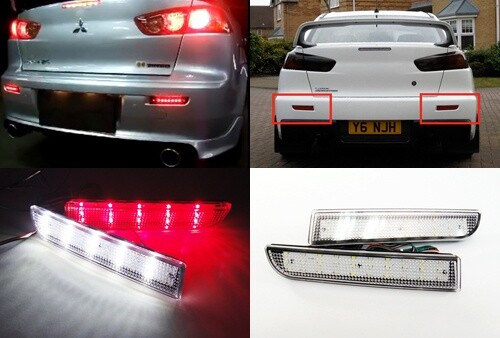 Clear rear bumper - rear, reflector