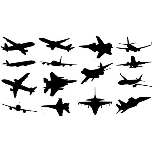 Plane silhouette vinyl - 15,