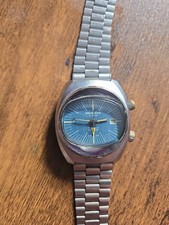 Vintage Alarm watch MEMOSTAR  Date 17 Jewels Swiss made Wristwatch 1970 Retro 