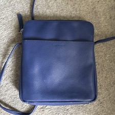 Osprey Crossbody Bag petrol blue Leather Shoulder Handbag PRELOVED