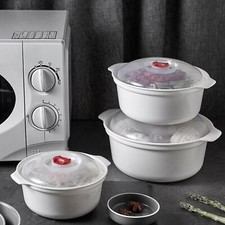 3Pcs Microwave Bowls with Lids