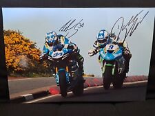 Dean Harrison & Alistair Seeley Hand Signed 12x8  Photo , Nw200 , Isle Of Man Tt