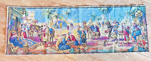 Vintage orientalist velvet - vintage,