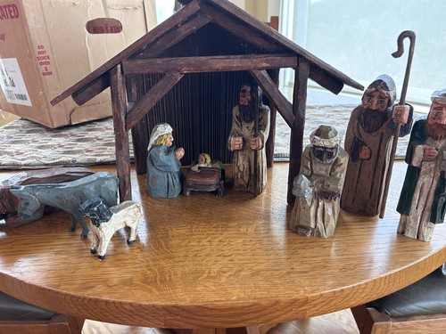 Hand carved folk art harold - carved,