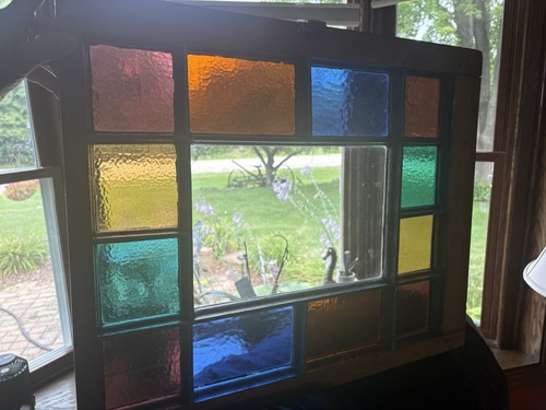 Stained glass window sash - glass,