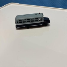 Minibus, gray and navy, with