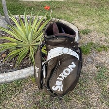 Srixon Tour Staff Bag White 5-Way Divide Single Strap Golf Bag Black