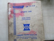 TRIUMPH TR4A SPARE PARTS MANUAL