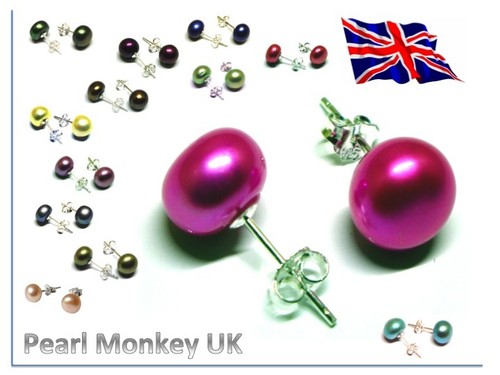 Genuine freshwater pearl stud - genuine,