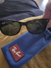 Child's Black Rayban Sunglasses & A Soft Carry Bag