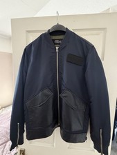 Replay Men's Blue Bomber Jacket Size L