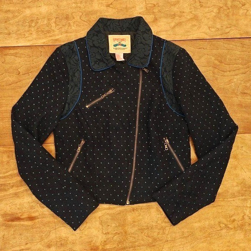 Boho mixed media moto jacket - boho,