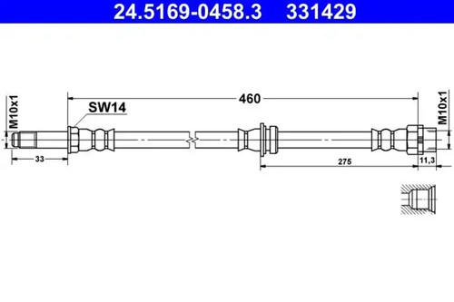 Flexible brake hose