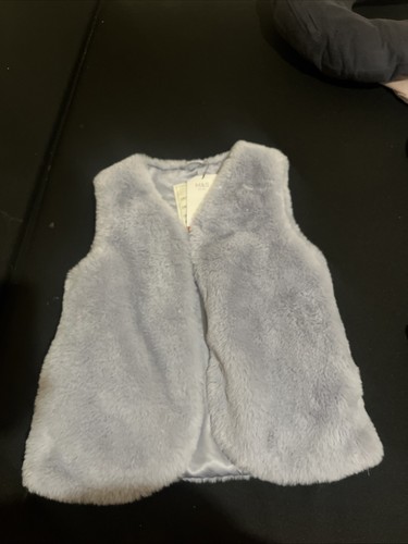 Girls sleeveless fur - m&s,