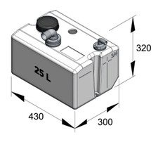 Vetus 25 Litre Waste Water