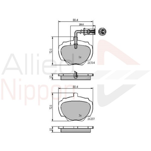 Brake pads set for - brake,