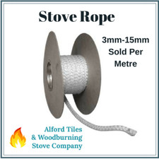 Stove Rope 3, 4, 5, 6, 7, 8, 9, 10, 12, 14, 15mm for Door/Glass and Flue Seals
