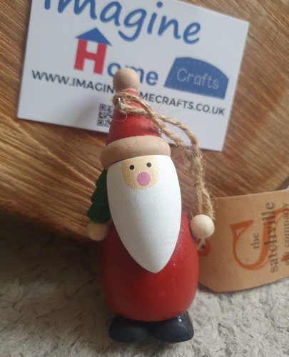 Santa wooden tree decorations - santa,