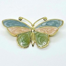 Enamel Butterfly Brooch Pastel