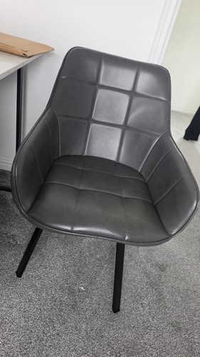 Grey swivel dining chairs - ,