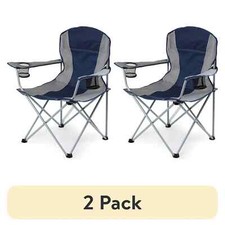 2 pk Quad Camping Chair Blue