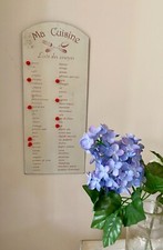 FRENCH SHOPPING REMINDER - LIST - METAL WALL HANGING