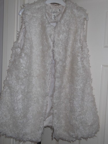 Bnwt white cream faux - h&m,