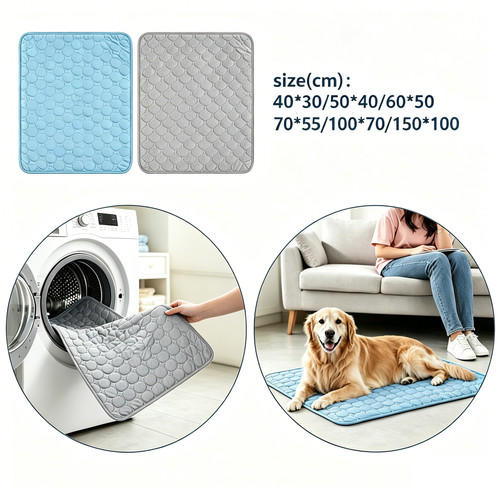 Ice silk pet cooling mat - silk,
