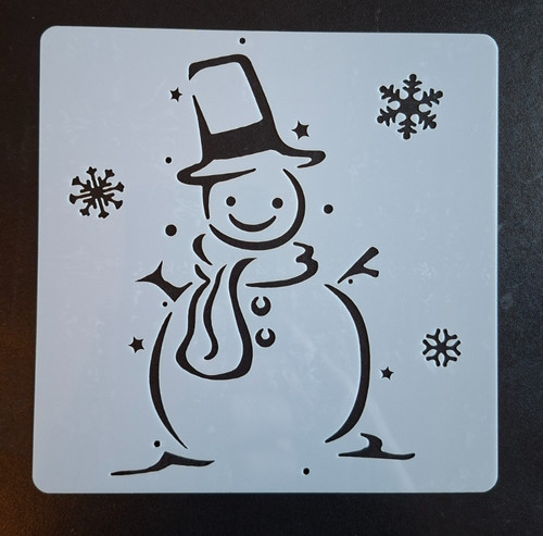 Christmas snowman stencil - snowman,