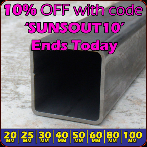 Mild steel box section square - mild,