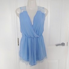 Light Blue Lace Playsuit Size