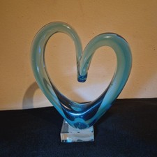 Blue Glass Heart Ornament