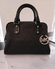 Michael Kors handbag womens Black Logo small  leather Satchel 