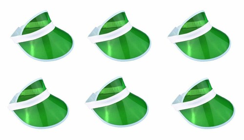 Green neon sun visors - x,