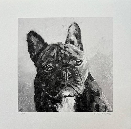 French bulldog frenchie signed - french,
