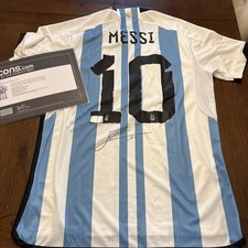 Hand Signed Lionel Messi World