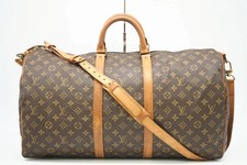 Louis Vuitton Keepall Bandouliere 55 Monogram Canvas Brown Boston Bag M41414