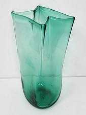 Blenko Teal Green Paper Bag