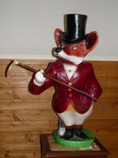 Vintage 1988 Cast Huntsman Fox In Hunting Attire Figure Large 32" Tall-Hunt Whip