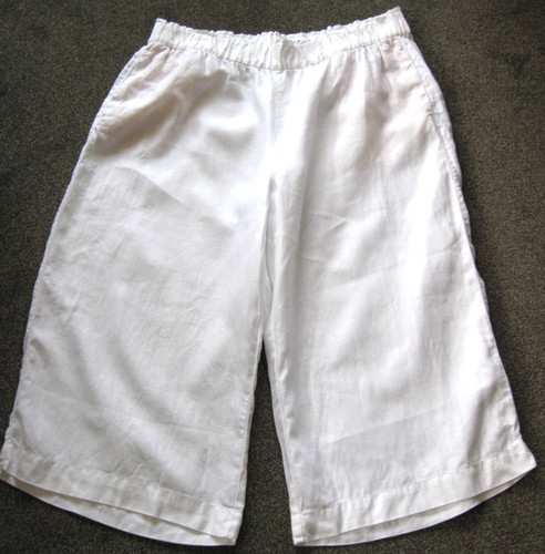 Ladies white wide leg - &,