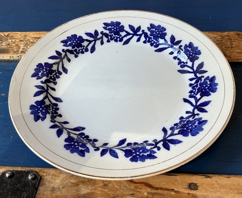Antique indigo floral - indigo,