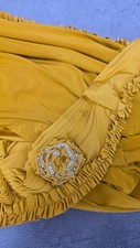 Ready-to-Wear Mustard Saree | Pre-Draped | Elegant Ruffled Design