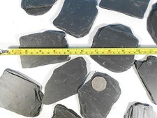 12x New NATURAL Flat SLATE Rock Gravel Pieces AQUARIUM or VIVARIUM Decoration 
