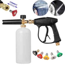 Pressure Washer Snow Foam Cannon Lance Gun 1/4" Quick Release Foam Cannon Bottle