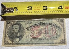 Eastman College Bank 50 Cent Currency Very Rare. Uncertified 