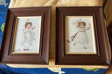 Antique Pair Watercolours