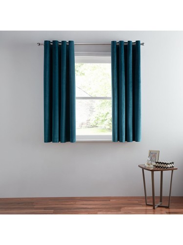 John lewis velvet - pair, lined